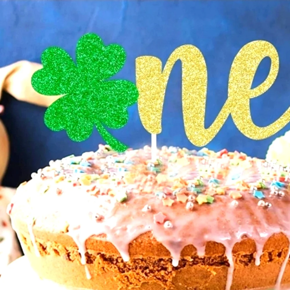 Shamrock 1st Birthday Cake Topper